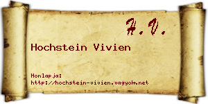 Hochstein Vivien névjegykártya